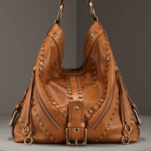 Authentic Isabella Fiore Stud Muffin Shoulder Bag